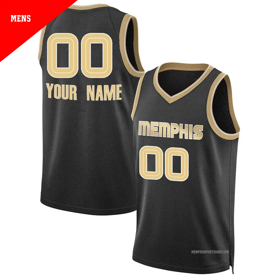 ＃00 Men's Custom Memphis Grizzlies Black Swingman Select Series Jersey