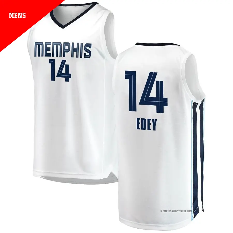 ＃14 Men's Zach Edey Memphis Grizzlies 2018/19 Swingman White JerseyAssociation Edition
