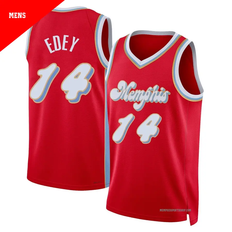 ＃14 Men's Zach Edey Memphis Grizzlies 2024/25 Swingman Red City Edition Jersey