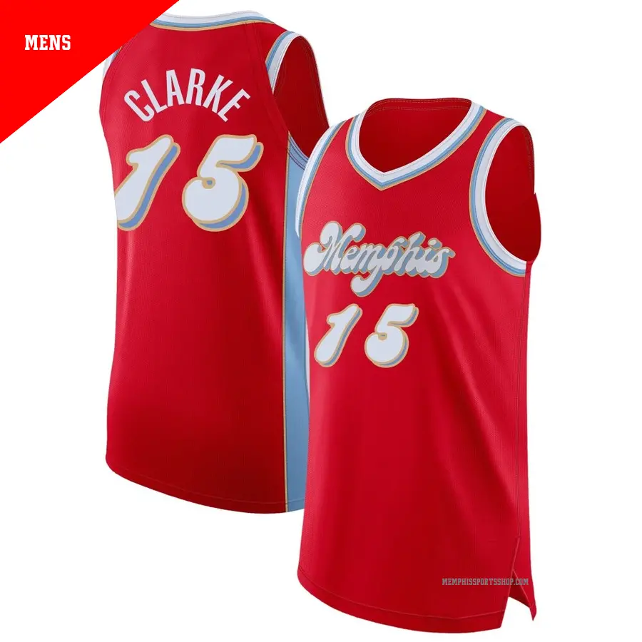 ＃15 Men's Brandon Clarke Memphis Grizzlies 2024/25 Authentic Red City Edition Jersey