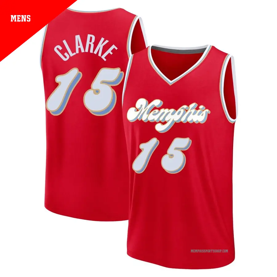 ＃15 Men's Brandon Clarke Memphis Grizzlies 2024/25 Fast Break Fanatics Red City Edition Jersey