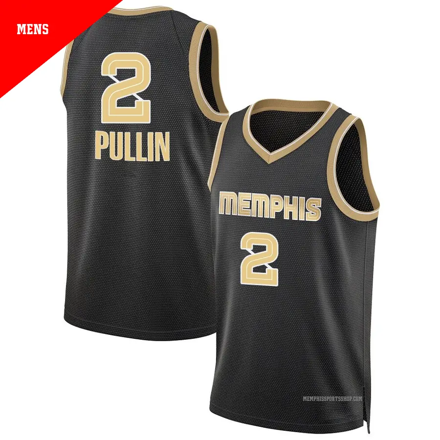 ＃2 Men's Zyon Pullin Memphis Grizzlies Black Swingman Select Series Jersey