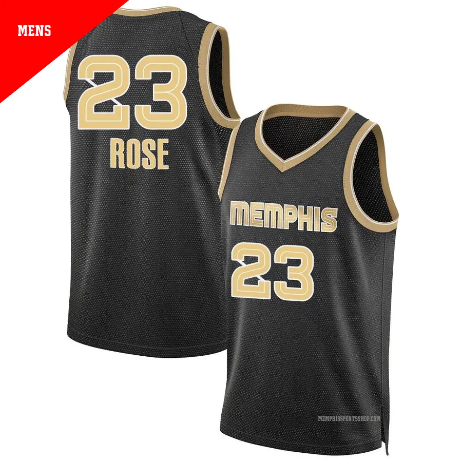 ＃23 Men's Derrick Rose Memphis Grizzlies Black Swingman Select Series Jersey
