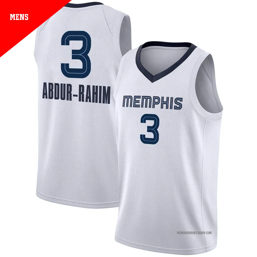 ＃3 Men's Shareef Abdur-Rahim Memphis Grizzlies 2020/21 Swingman White JerseyAssociation Edition