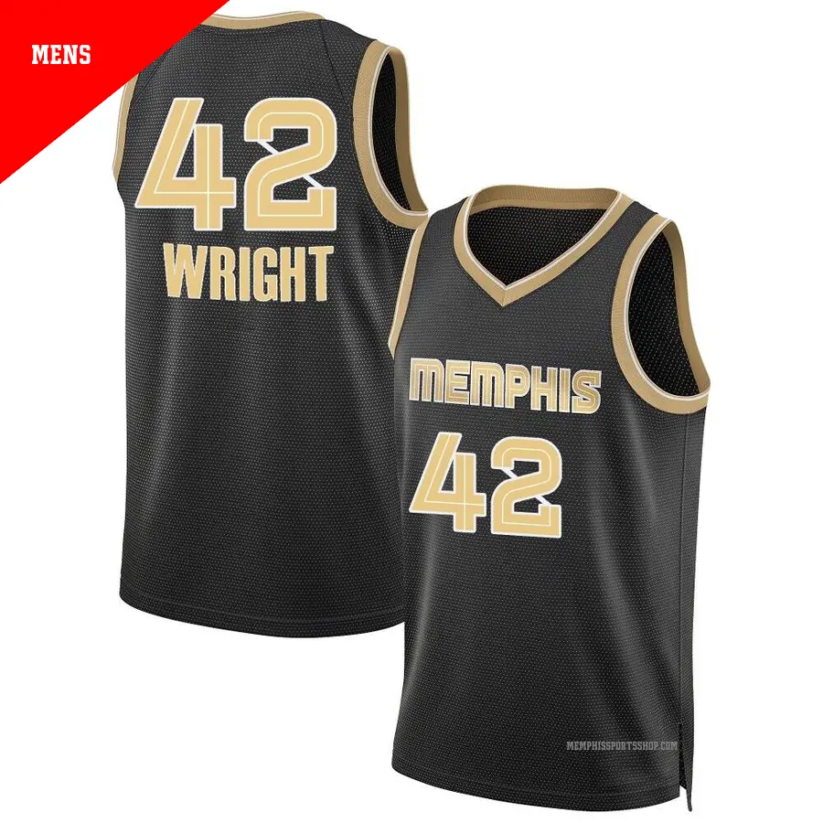 ＃42 Men's Lorenzen Wright Memphis Grizzlies Black Swingman Select Series Jersey