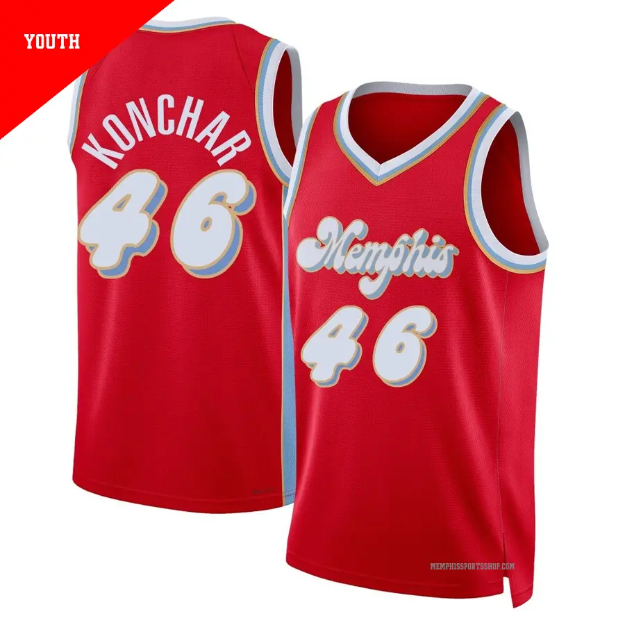 ＃46 Youth John Konchar Memphis Grizzlies 2024/25 Swingman Red City Edition Jersey