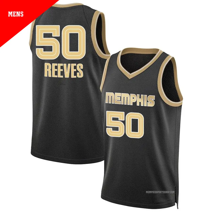 ＃50 Men's Bryant Reeves Memphis Grizzlies Black Swingman Select Series Jersey