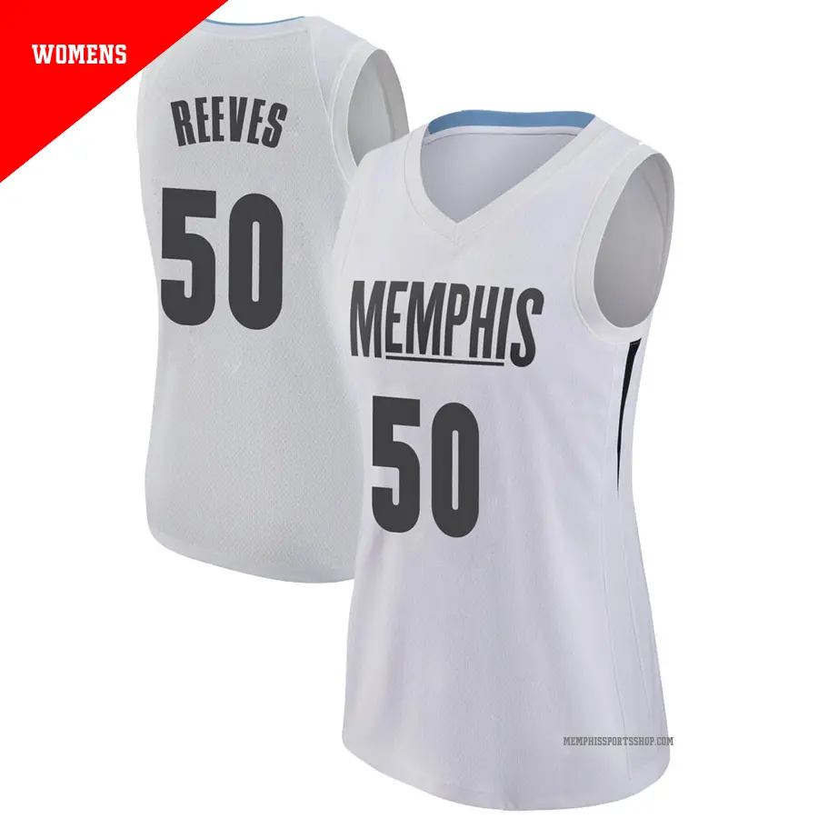 ＃50 Women's Bryant Reeves Memphis Grizzlies White Swingman JerseyCity Edition