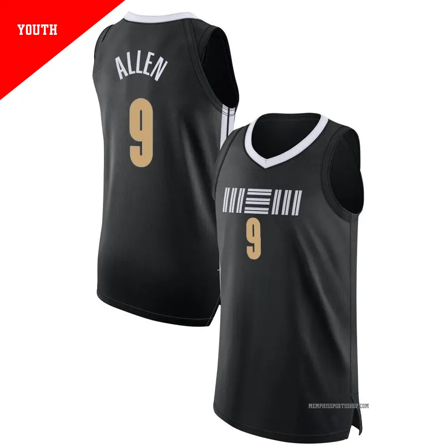 ＃9 Youth Tony Allen Memphis Grizzlies 2023/24 Authentic Black City Edition Jersey